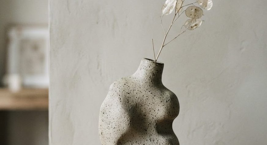 Ceramic Vase — Speckled — detail view
